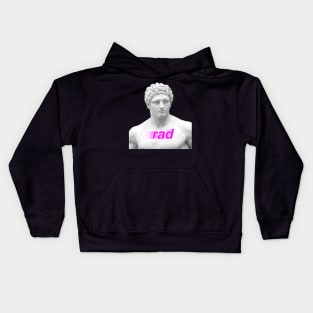 Rad - 90s Aesthetic Greek Bust | Vaporwave Kids Hoodie